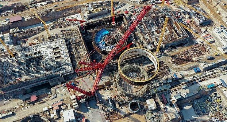 Akkuyu NGS’nin 3’üncü Güç Ünitesi’nde İç Koruma Kabuğunun Montajının Bir Aşaması Daha Tamamlandı