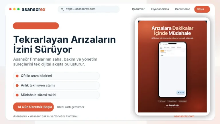 Asansorex.com Tekrarlayan Arızaların İzini Sürüyor